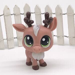 Littlest Pet Shop Authentic No # Glitter Antlers Caribou Green Eyes Advent